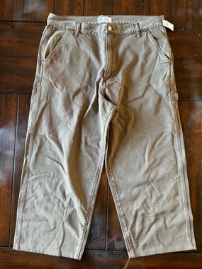 NWT GAP Baggy Fit Ultrasoft Denim Carpenter Pants Size 36x32 Coupe Balloon